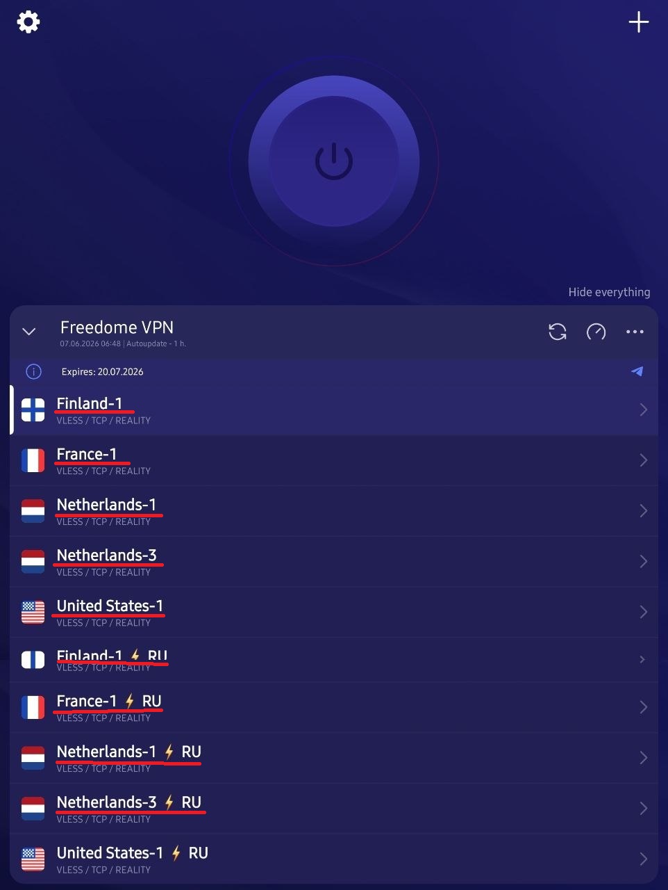 iPhone Happ: выбор страны